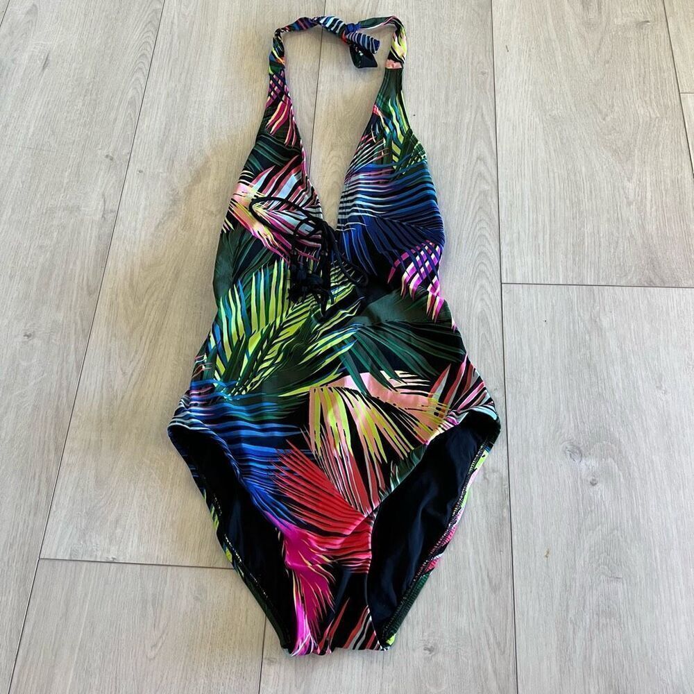 Skinny Dippers Bright Lights Sirena One-Piece Swimsuit size S